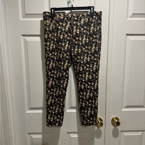 Soft Surroundings Black and Tan Cropped Pants